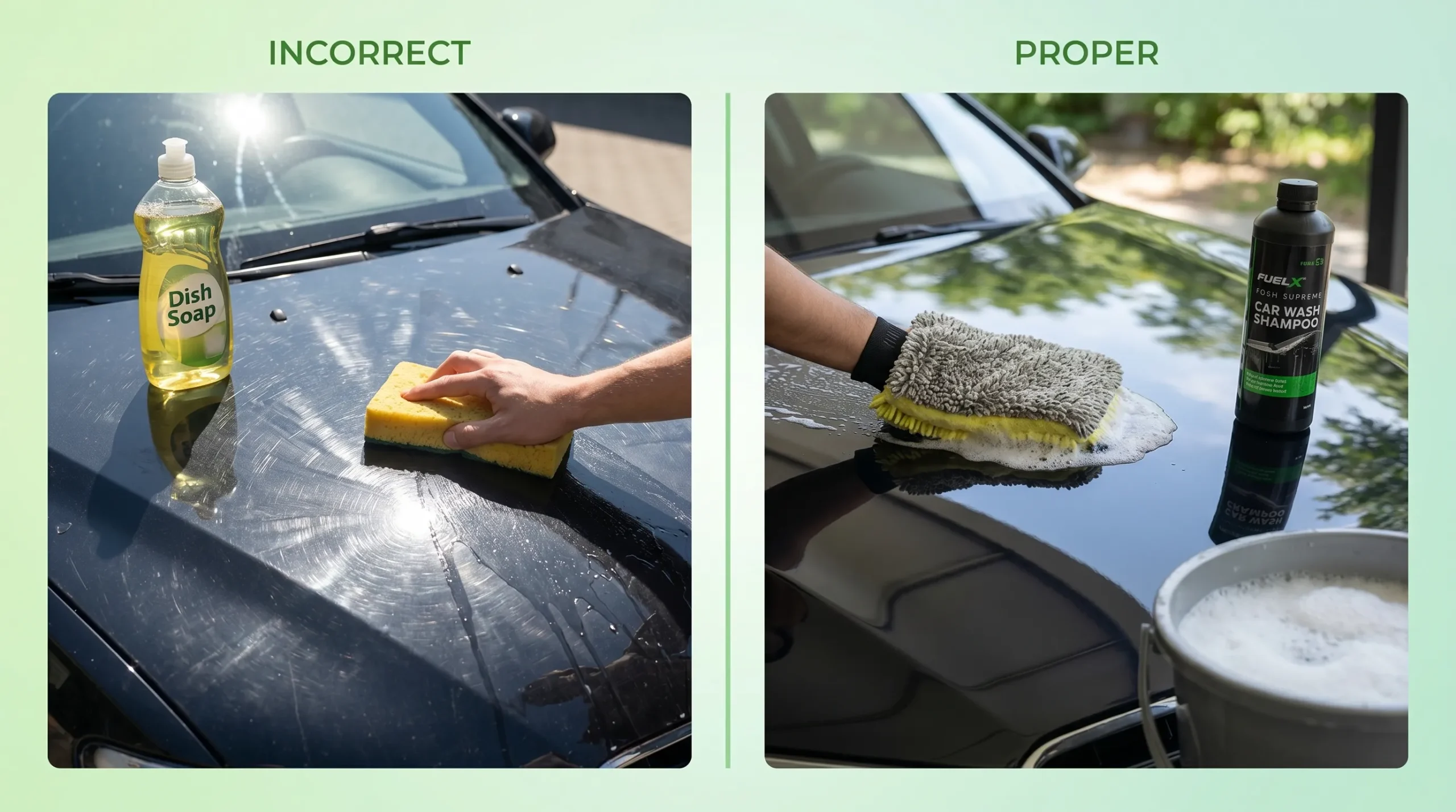 Common Car Washing Mistakes That Damage Your Car Paint - Car Shampoo and Dish Soap (And How to Avoid Them)