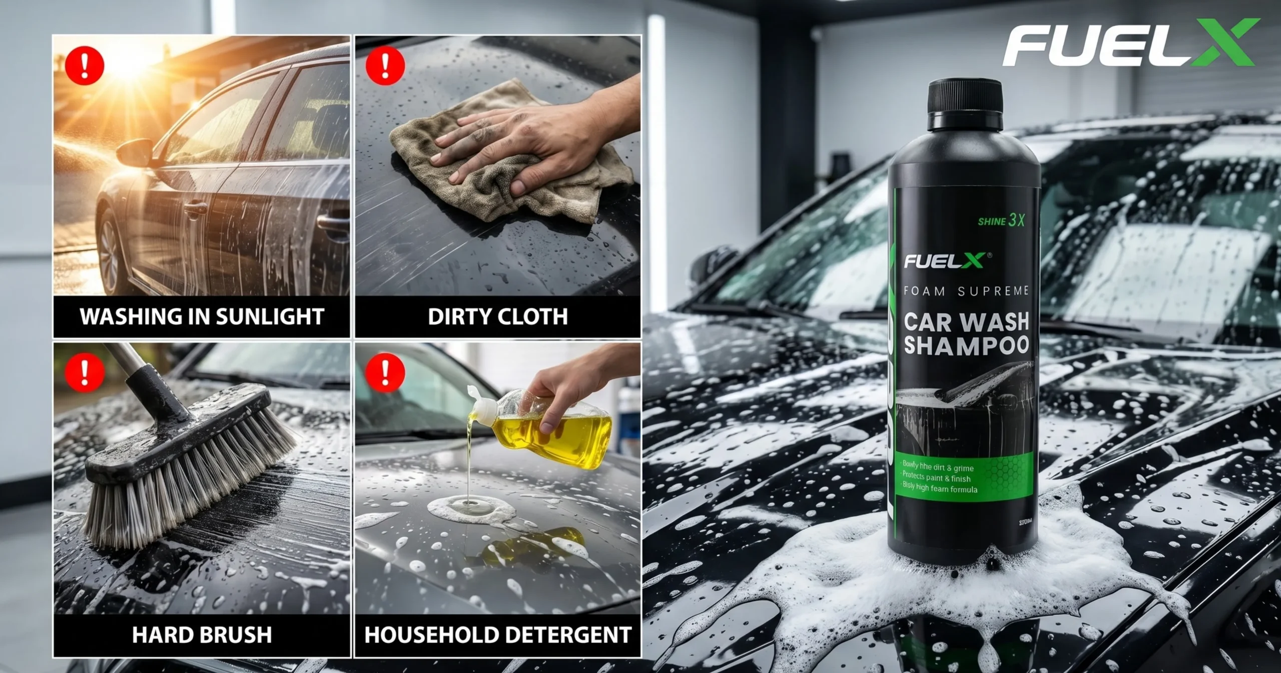 Best Car Wash Shampoo in Pakistan (2026 Guide for Shine, Protection & Safe Cleaning) Common car washing mistakes that damage paint