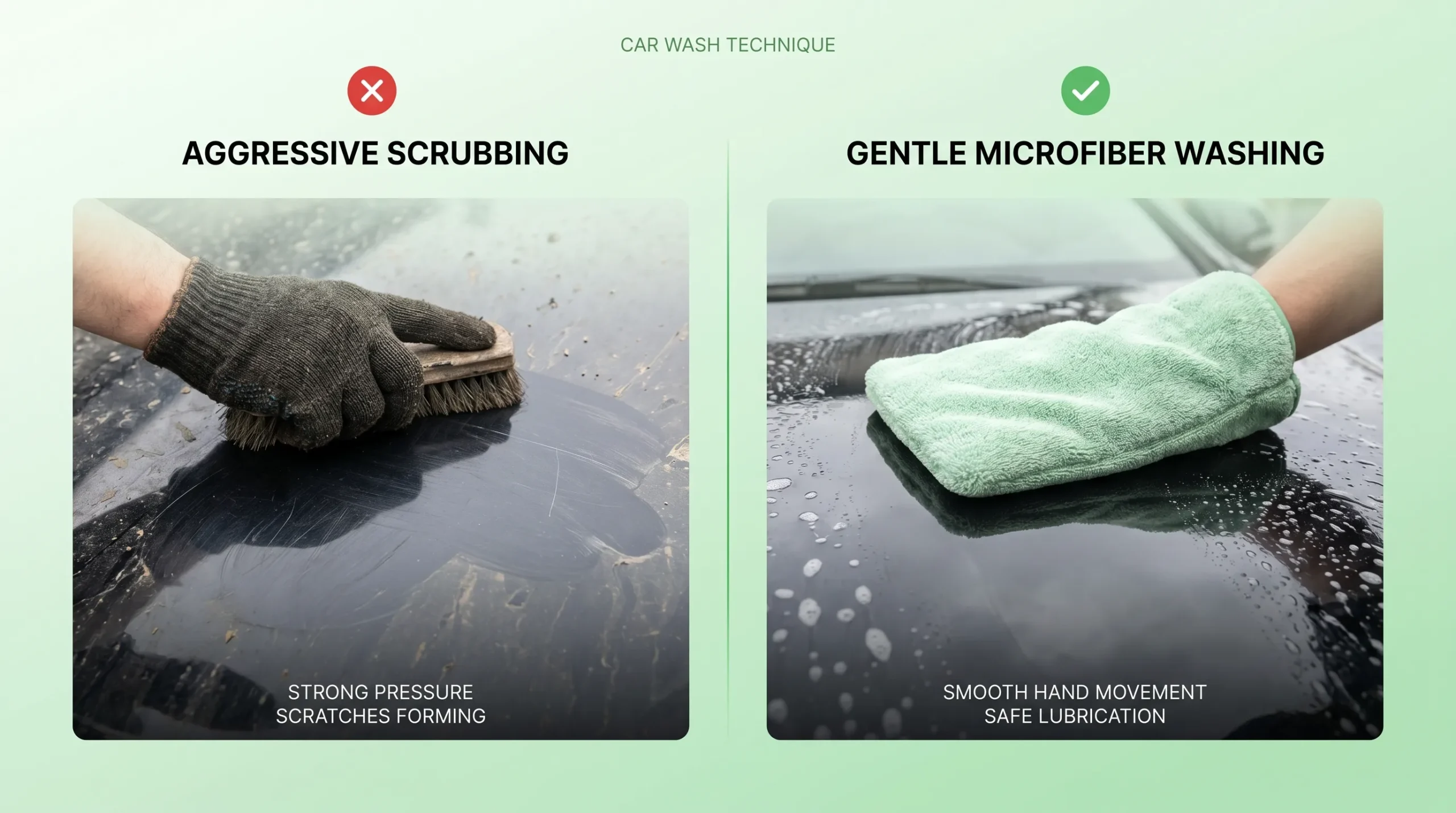Common Car Washing Mistakes That Damage Your Car Paint (And How to Avoid Them) Correct vs Incorrect Washing Pressure scaled
