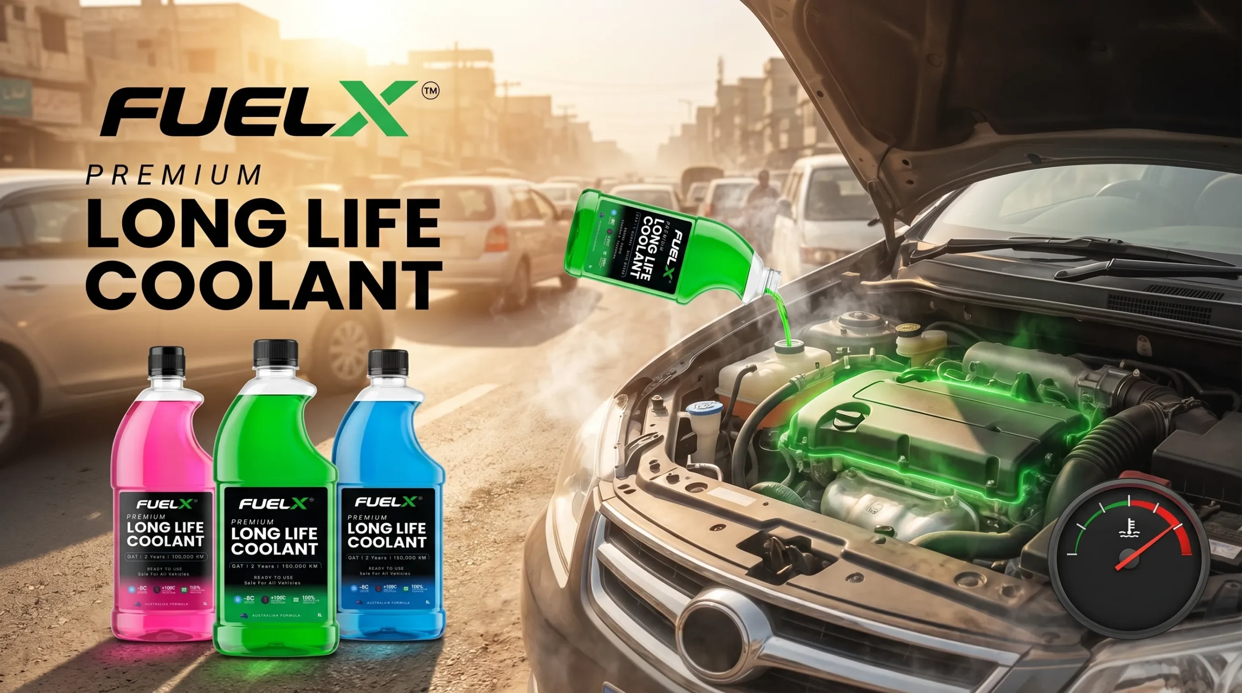 Green vs Red vs Blue Coolant – What’s the Difference? Pakistani Summer Overheating scaled