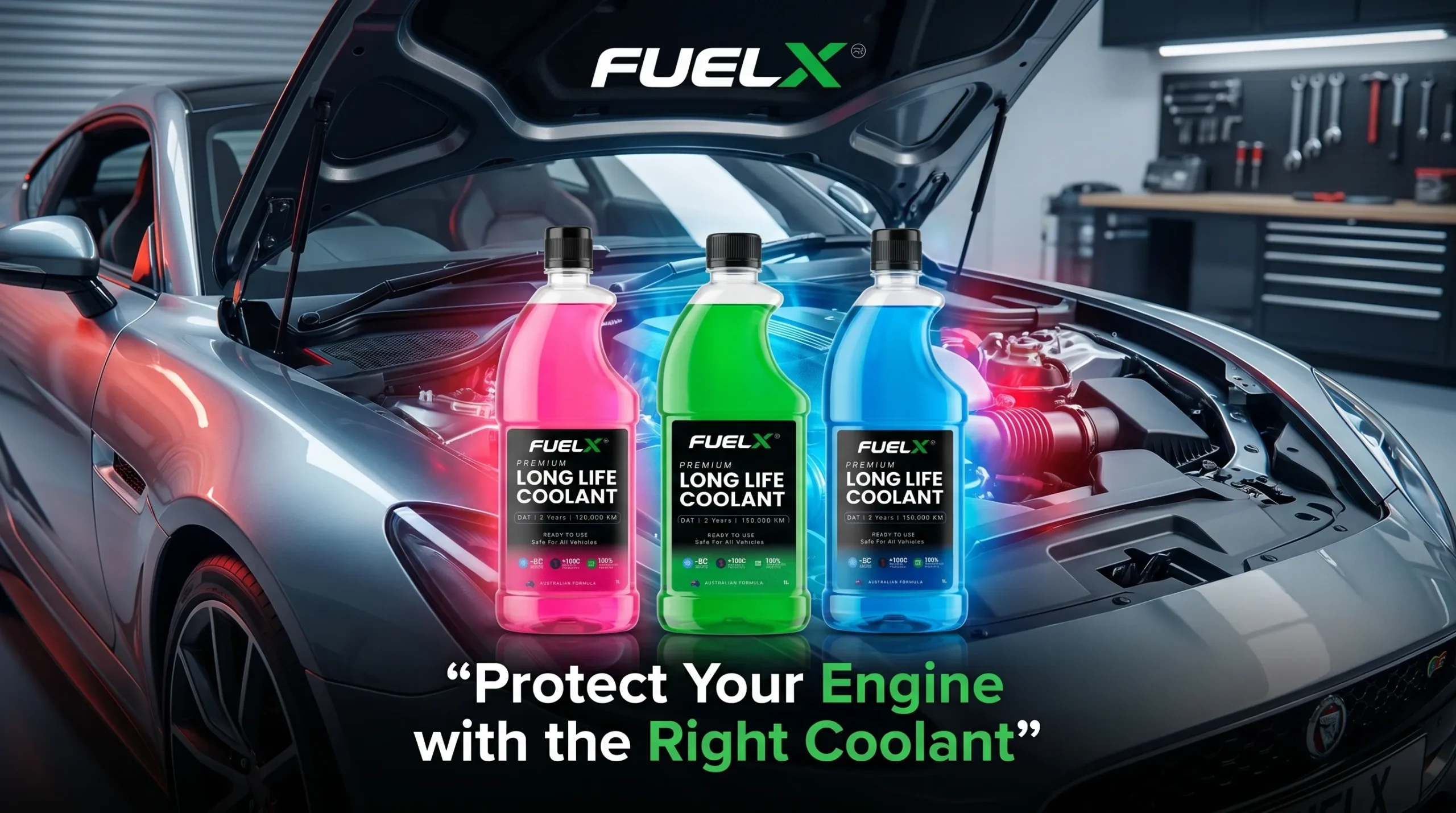 Green vs Red vs Blue Coolant – What’s the Difference? Protect Your Engine with the Right Coolant scaled