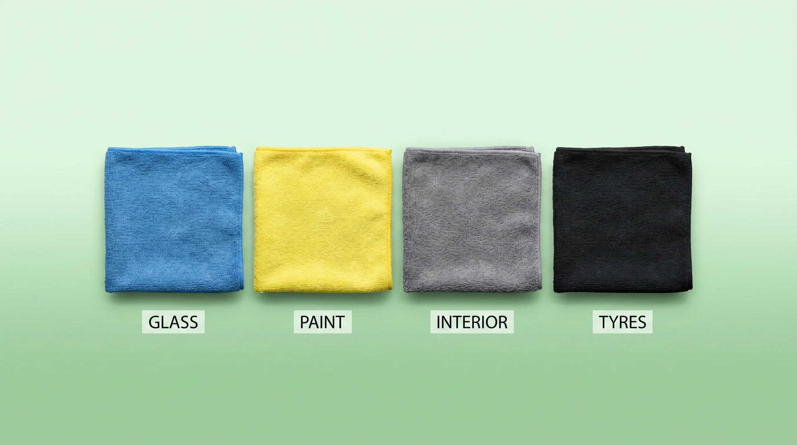 Best Microfiber Cloth for Car Cleaning in Pakistan (Complete Beginner Guide) Separate Towels for Separate Tasks scaled