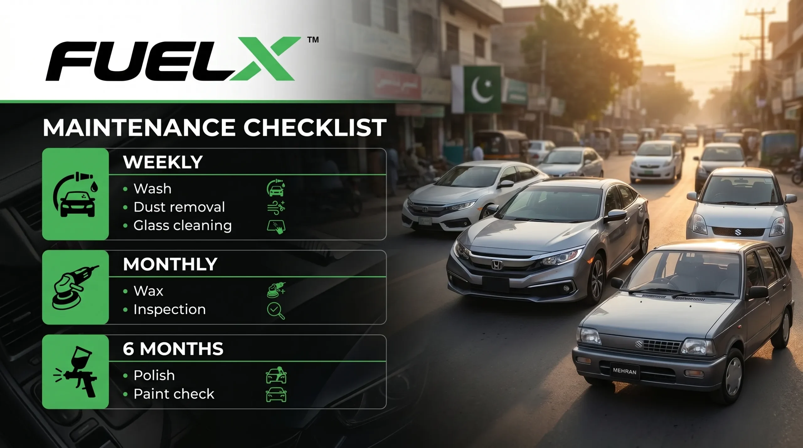 How to Protect Your Car Paint from Dust and Sunlight in Pakistan (Complete Guide 2026) Weekly Paint Protection Routine scaled
