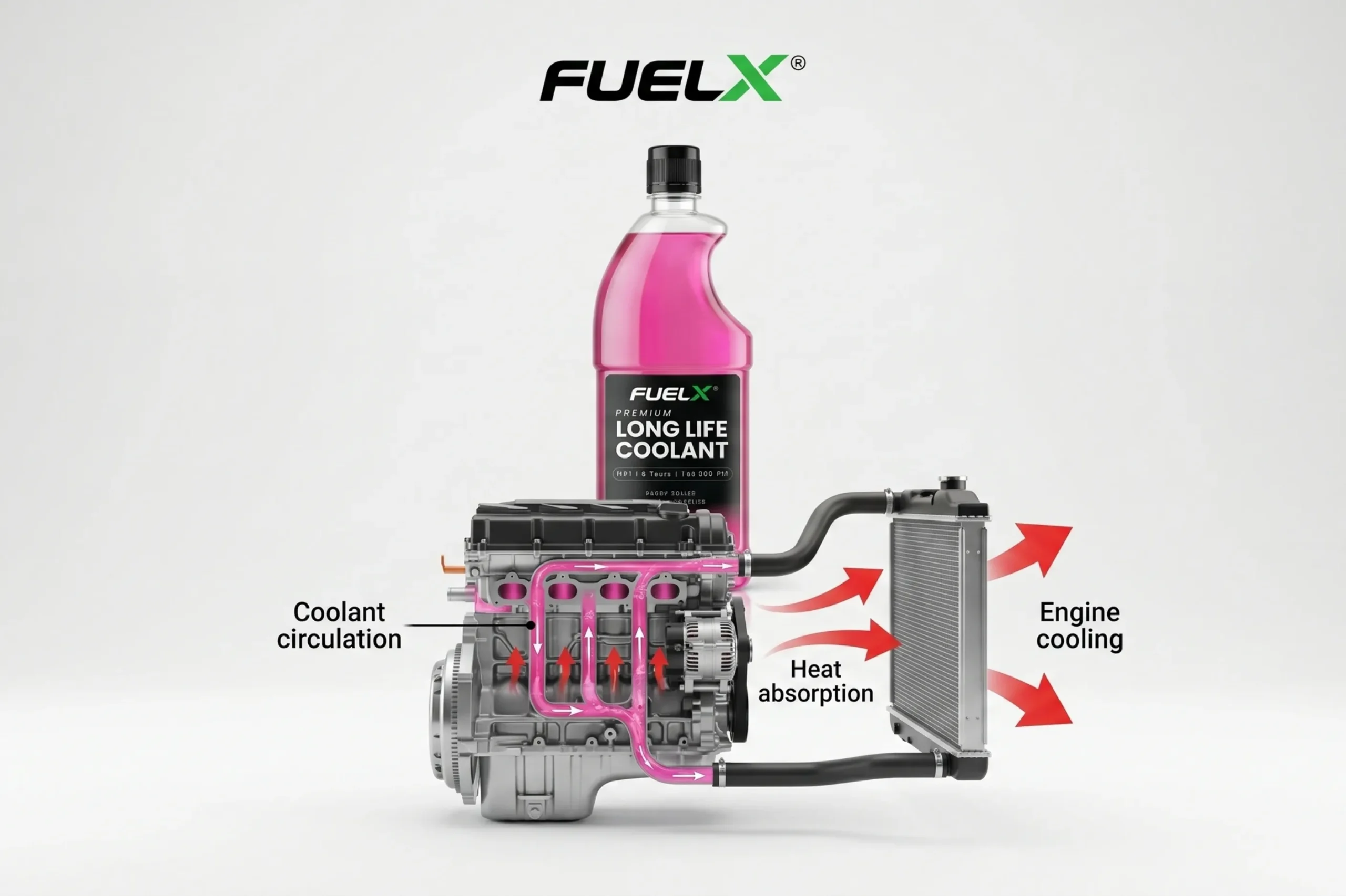 Best Coolant for Cars in Pakistan (Complete Guide 2026) How engine coolant works inside a car engine