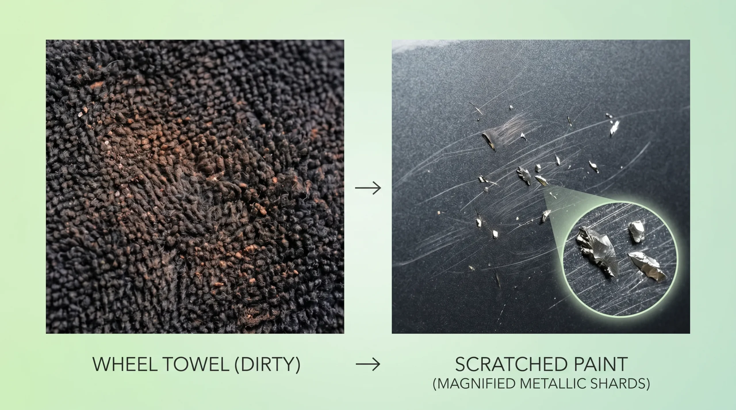 Common Car Washing Mistakes That Damage Your Car Paint (And How to Avoid Them) Wheel Dirt vs Paint Surface scaled