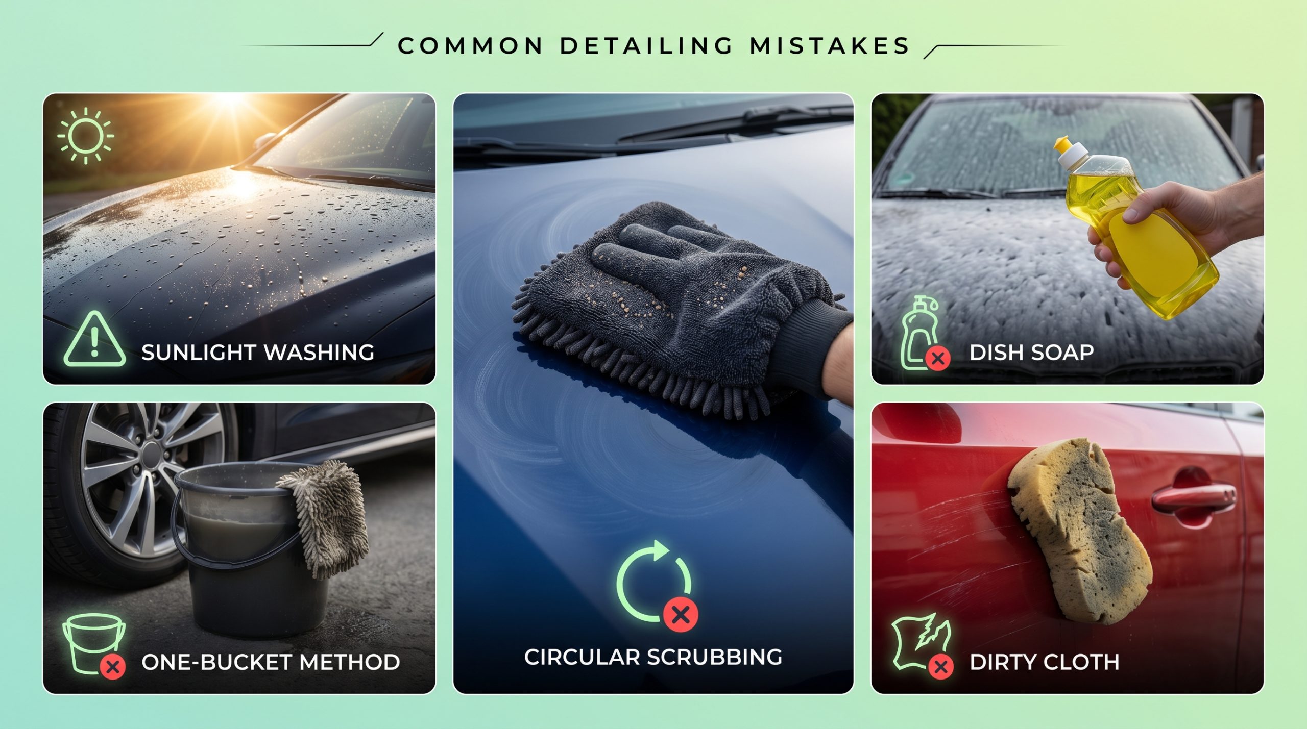 How to Wash Your Car Properly at Home (Complete Beginner Guide) Common Car Washing Mistakes scaled