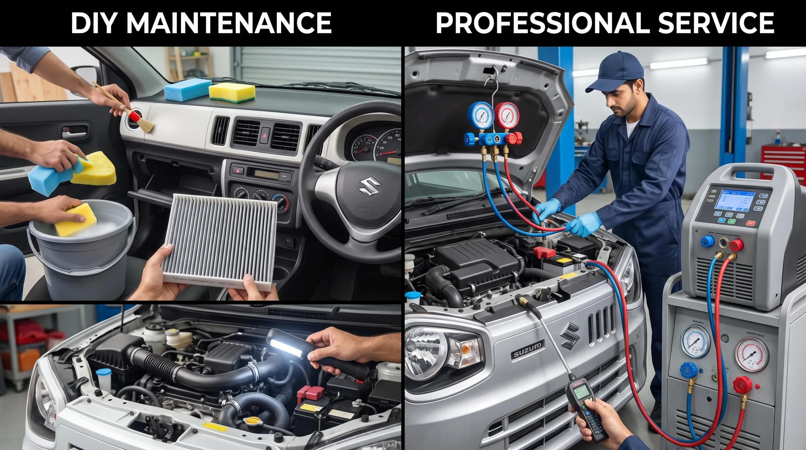 Car AC Maintenance Tips for Summer in Pakistan DIY AC Maintenance vs Professional Service scaled