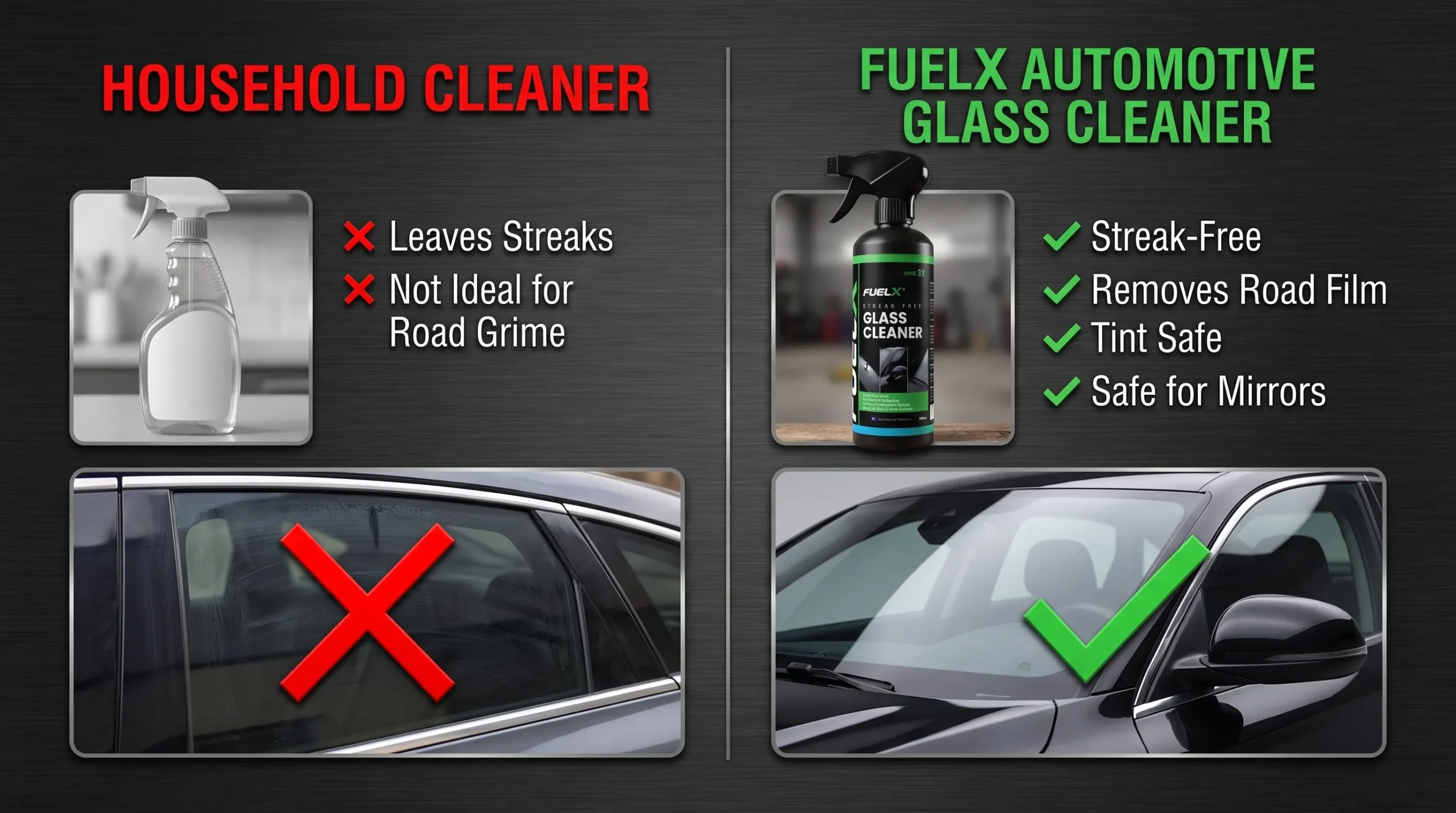 Best Glass Cleaner for Cars in Pakistan: How to Choose the Right One for Crystal-Clear Visibility Household Glass Cleaner vs Automotive Glass Cleaner scaled