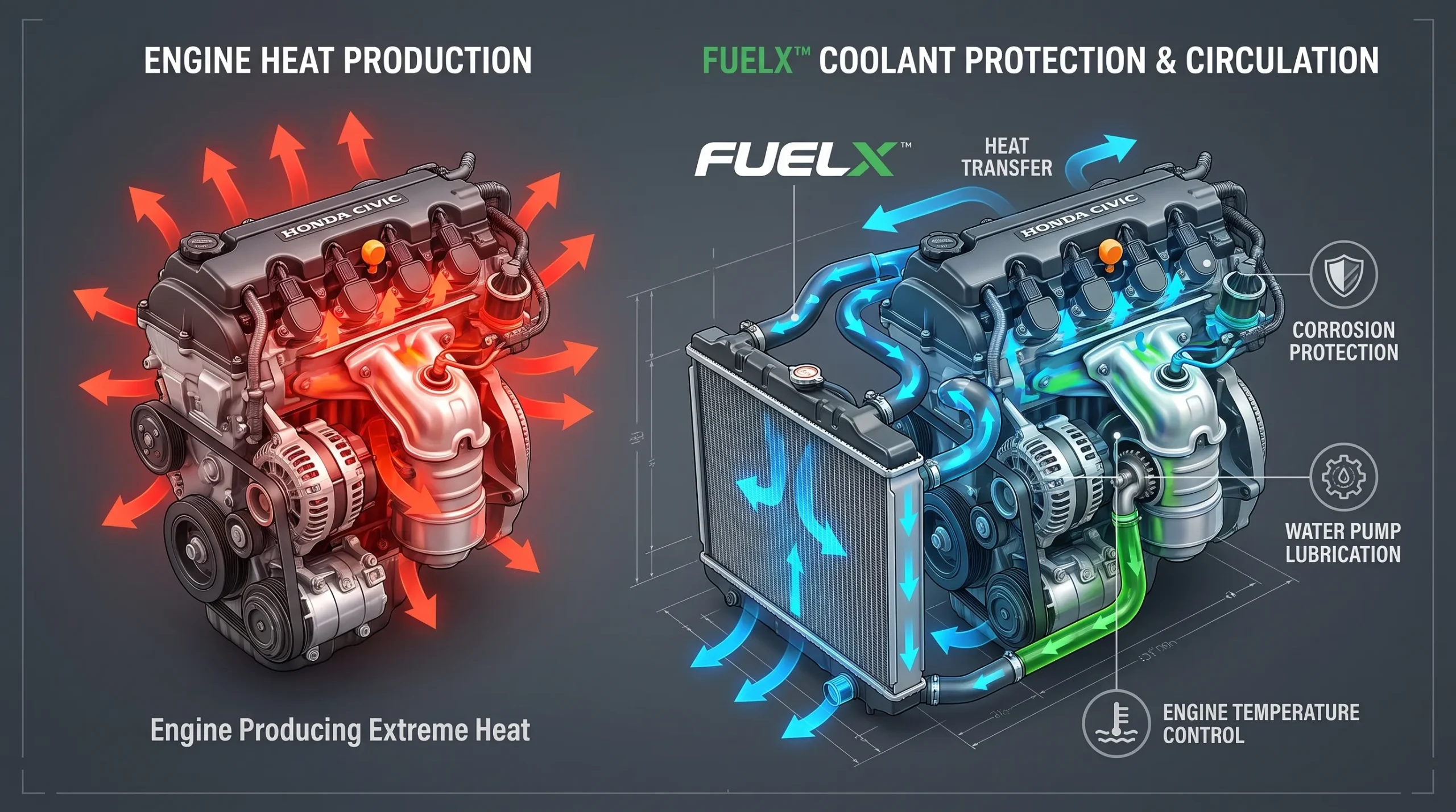 Best Coolant for Honda Civic in Pakistan (Complete 2026 Guide) How Coolant Protects Honda Civic Engine scaled