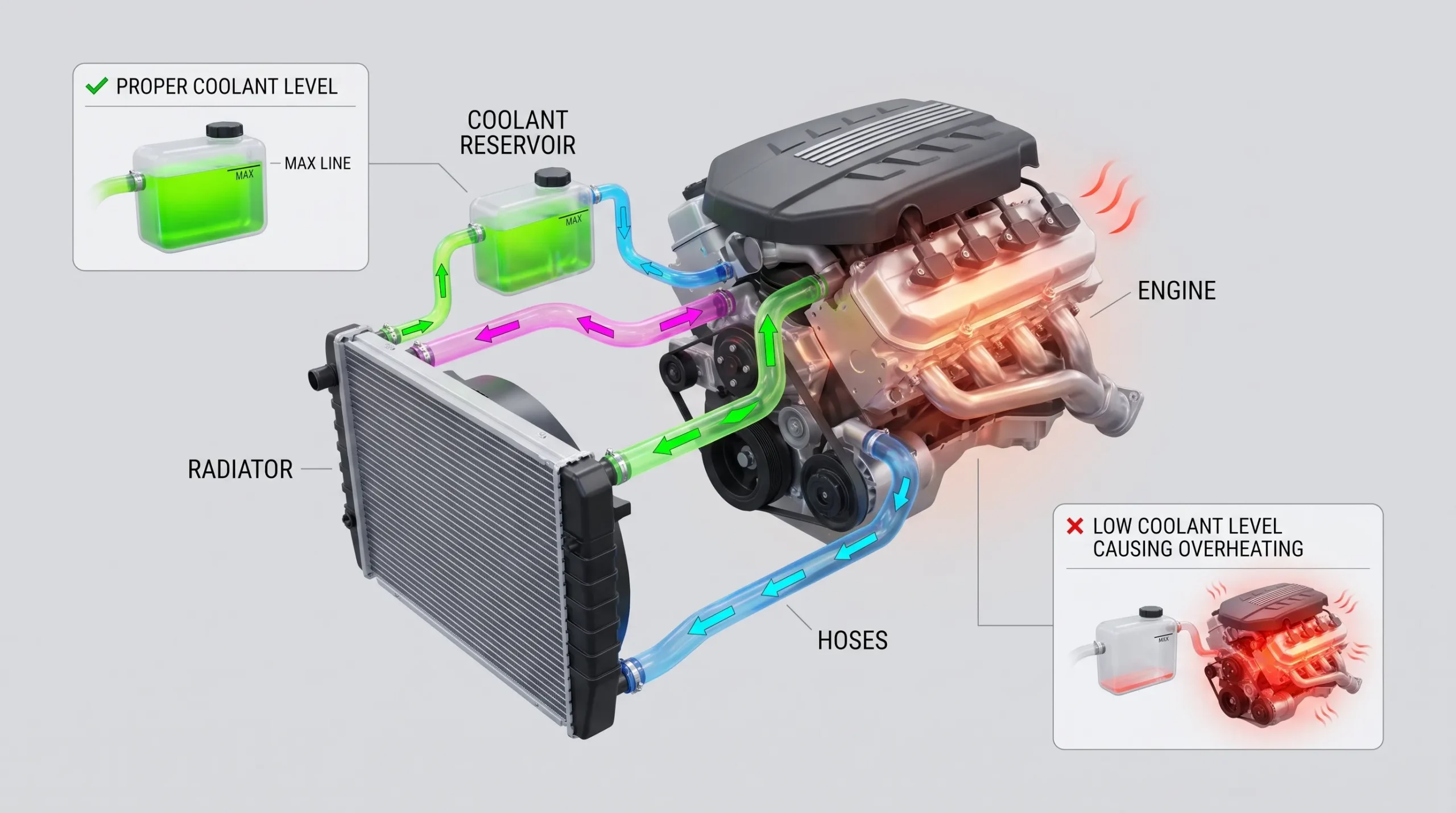 10+ Car Maintenance Checks Before a Long Road Trip Inspect the Coolant Level scaled