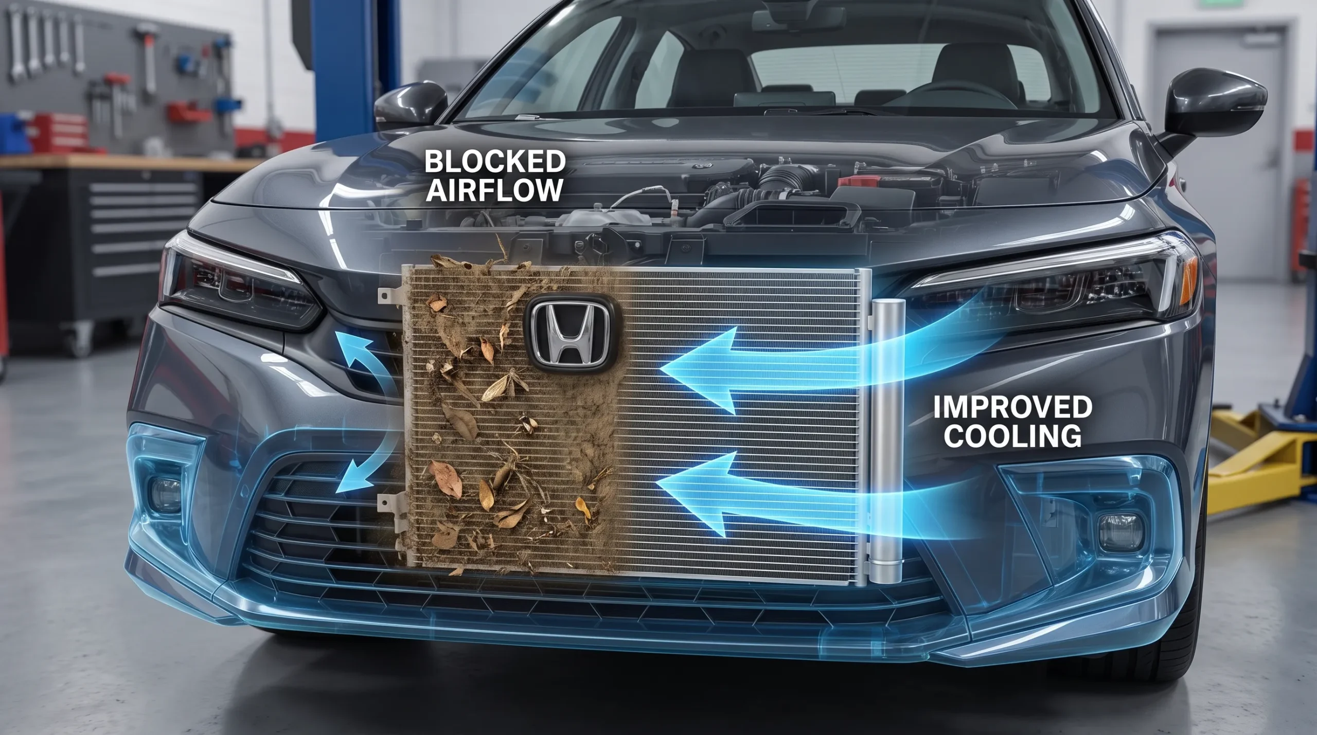 Car AC Maintenance Tips for Summer in Pakistan Keep the AC Condenser Clean scaled