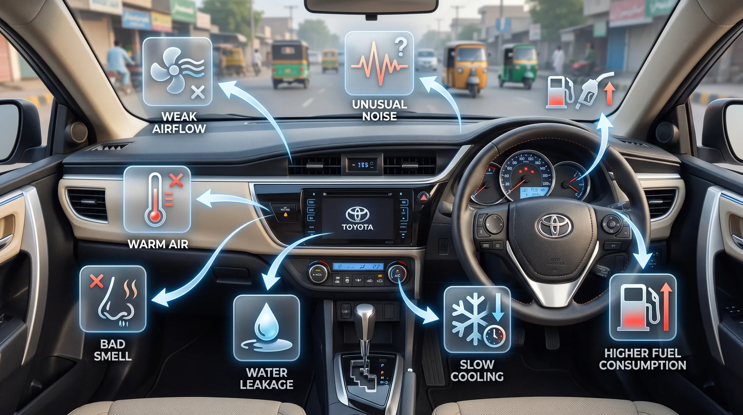 Car AC Maintenance Tips for Summer in Pakistan Signs Your Car AC Needs Maintenance scaled
