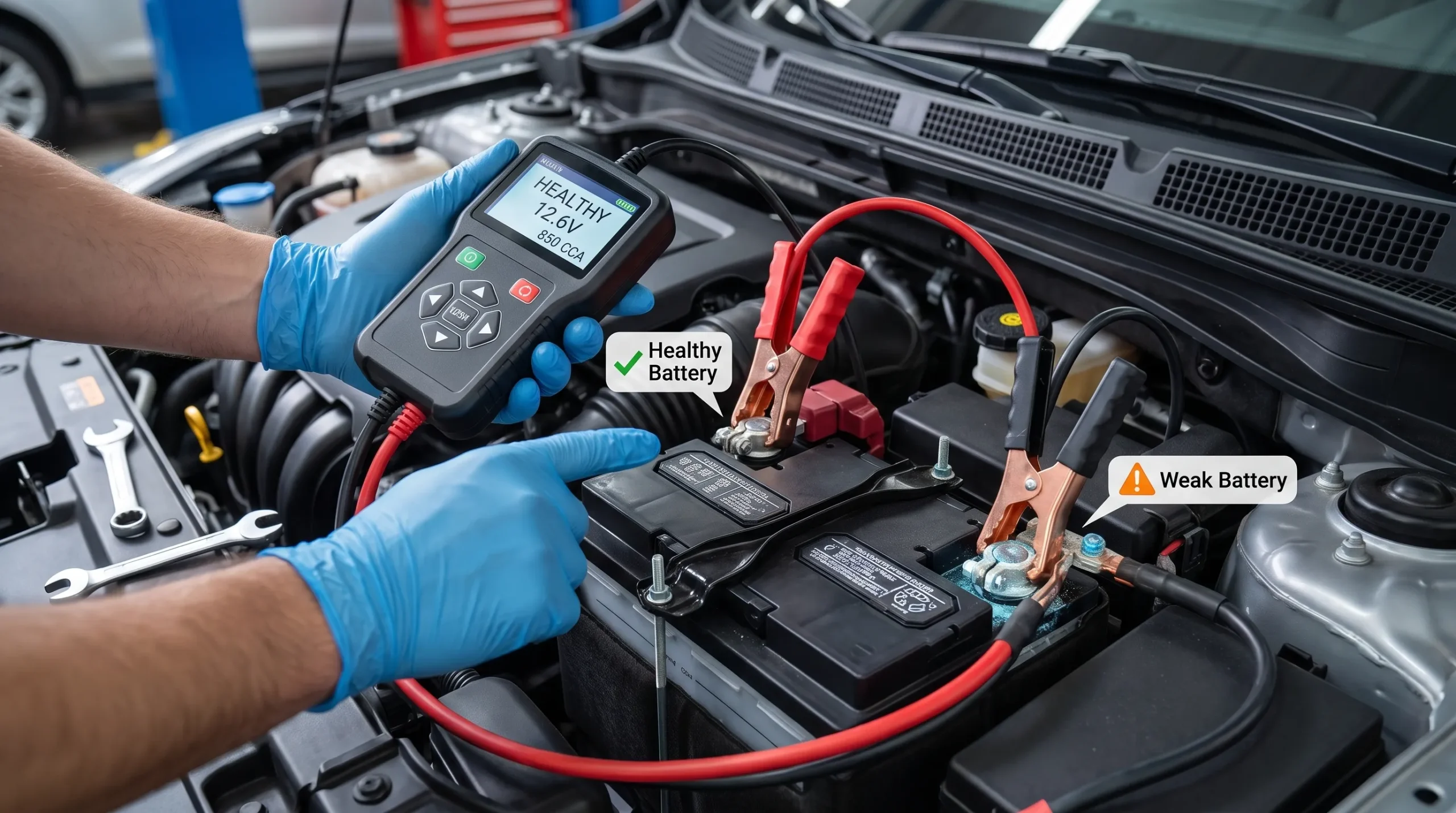 10+ Car Maintenance Checks Before a Long Road Trip Test Your Car Battery scaled