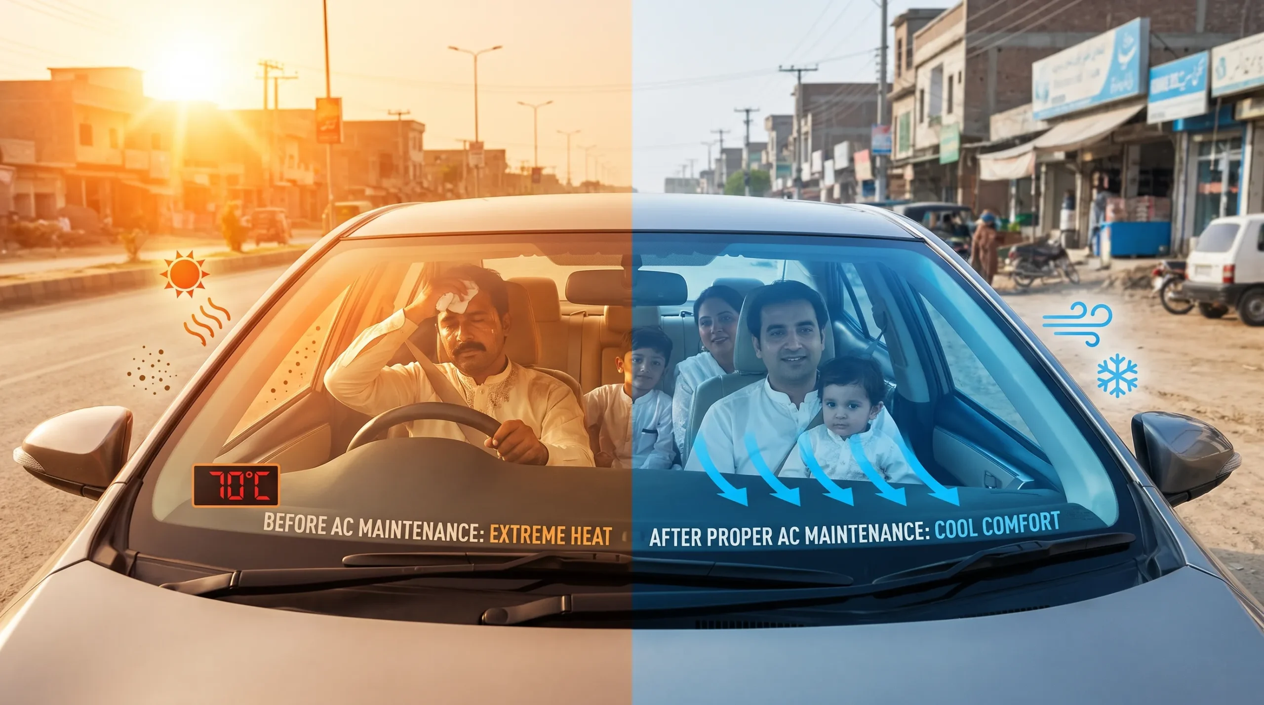 Car AC Maintenance Tips for Summer in Pakistan Why Car AC Maintenance Is Essential During Pakistani Summers scaled