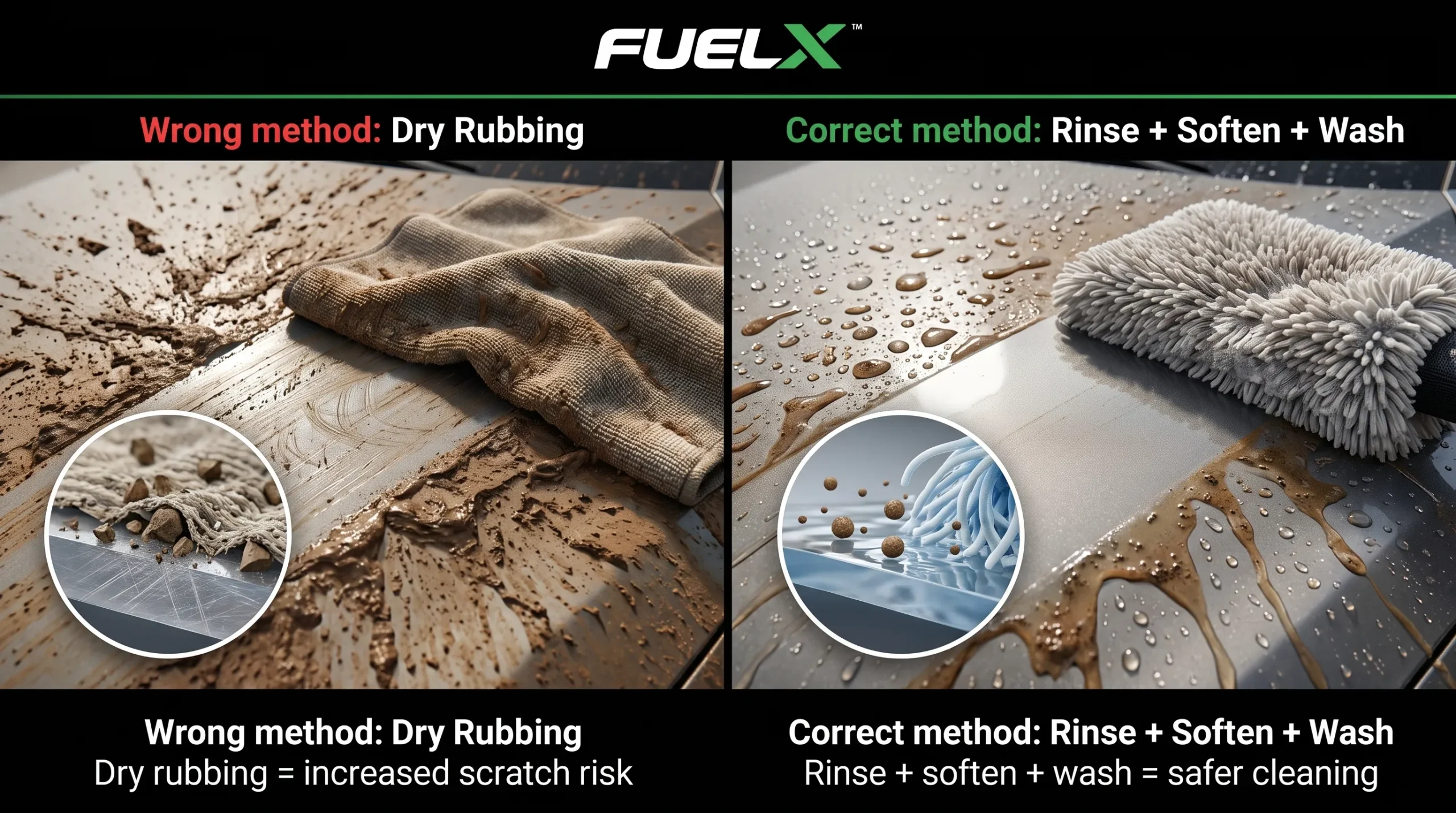 How to Remove Mud and Rainwater Stains From Your Car Why dry wiping dried mud can scratch car paint
