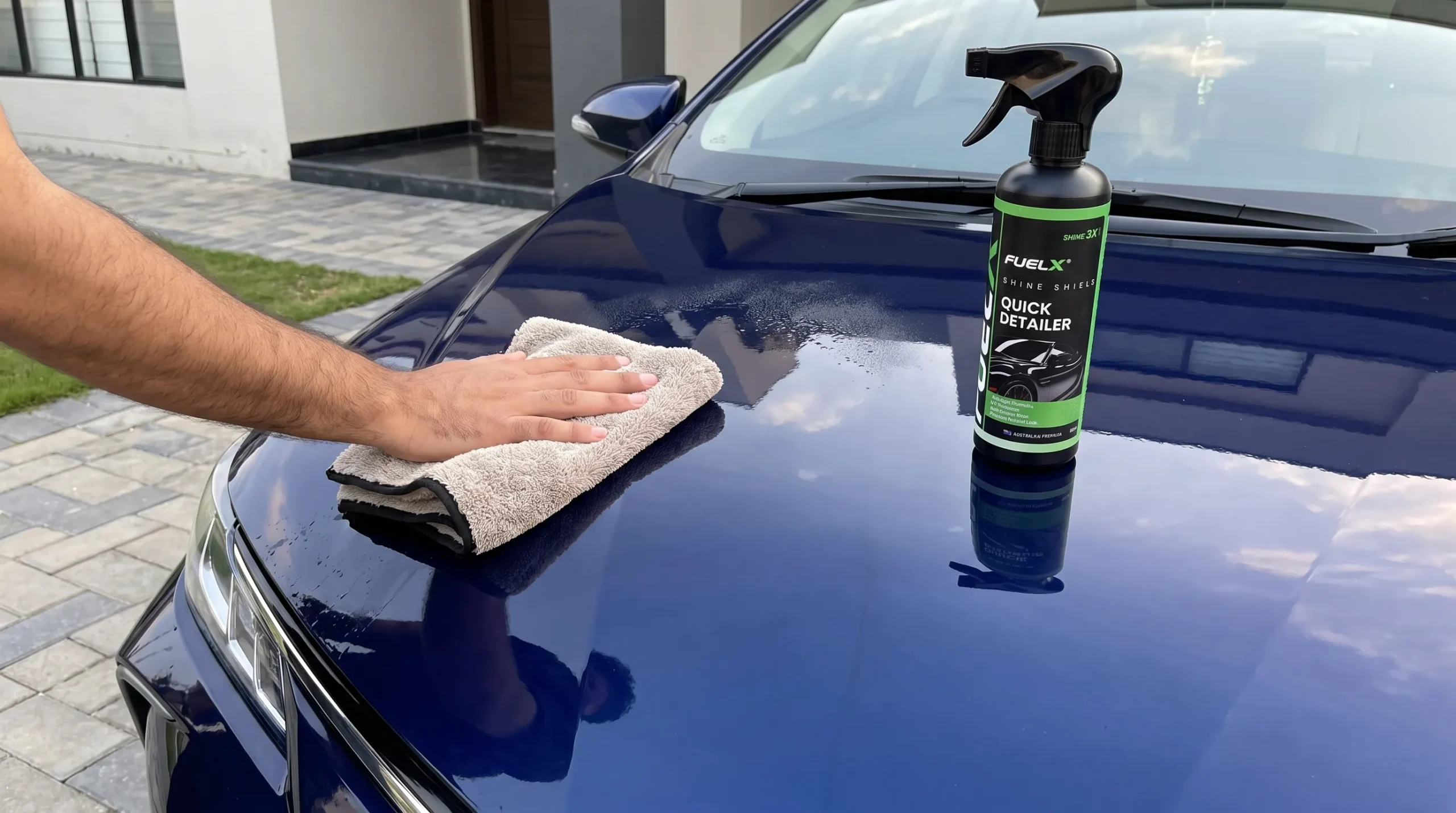 How to Remove Bird Droppings From Car Paint Safely Using a quick detailer on clean car paint after removing bird droppings