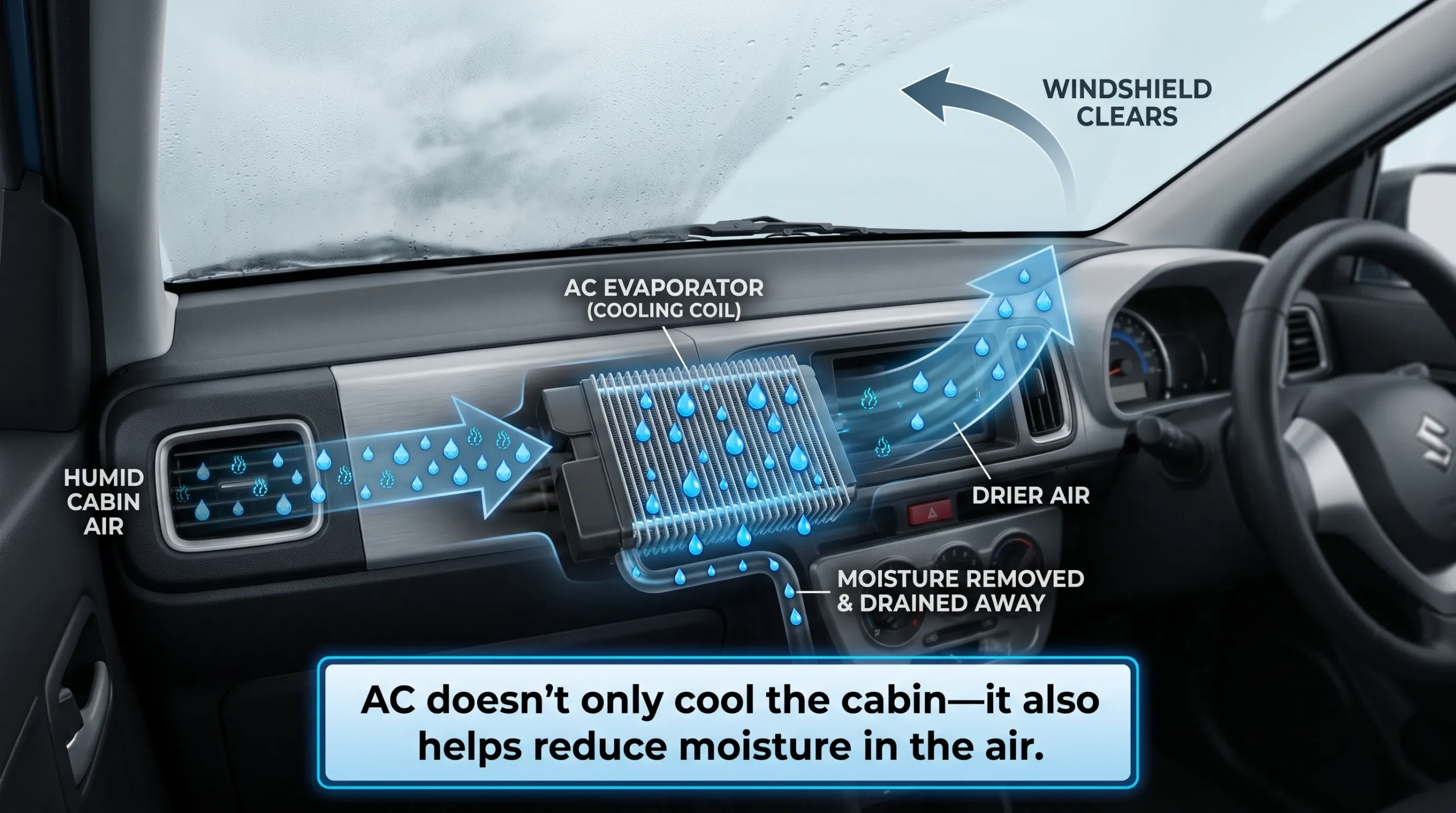 Why Your Car Windshield Gets Foggy in Rain and How to Fix It Why Does AC Help Remove Windshield Fog scaled