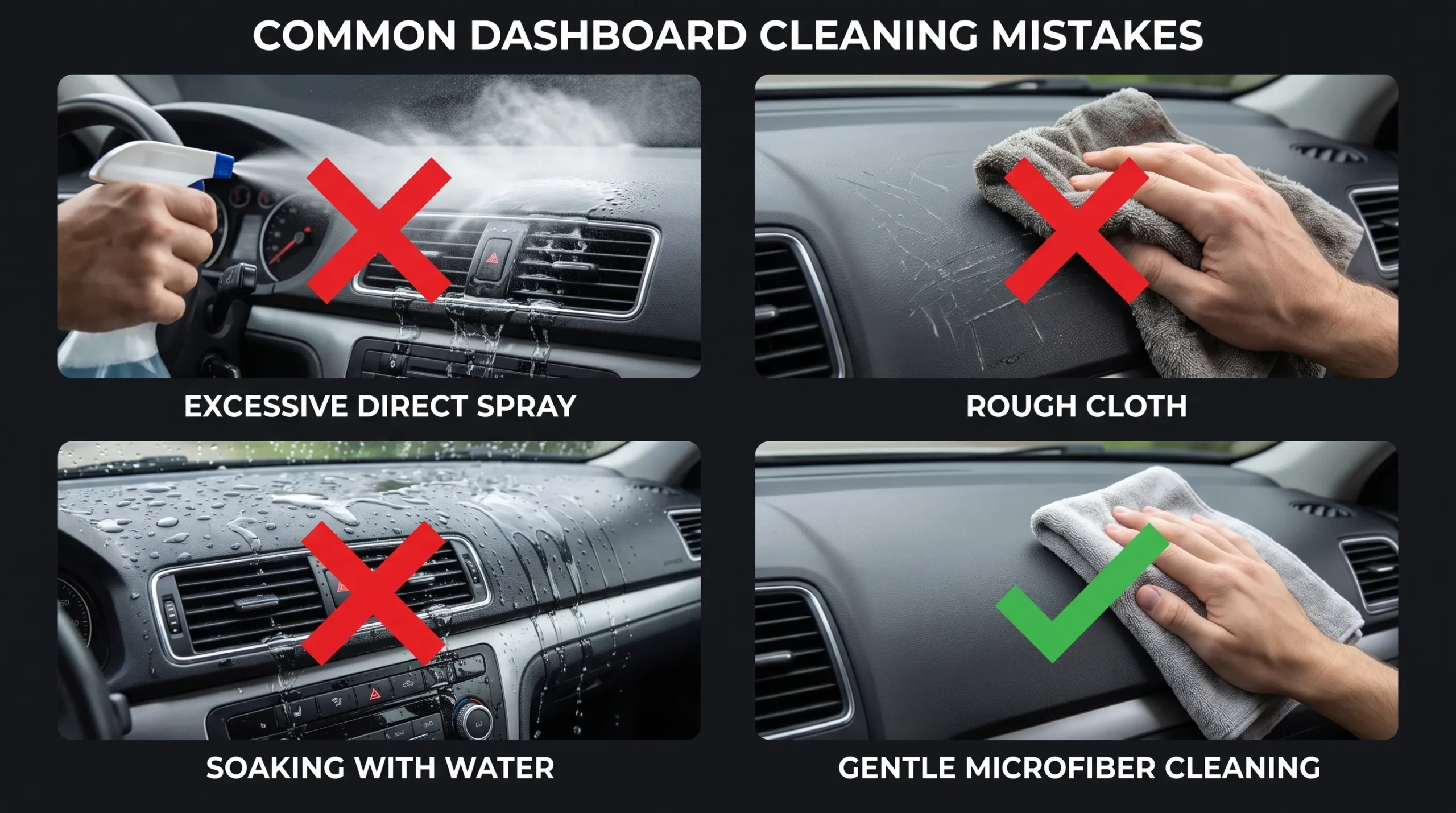 How to Clean Your Car Dashboard Without Damaging It Common car dashboard cleaning mistakes to avoid