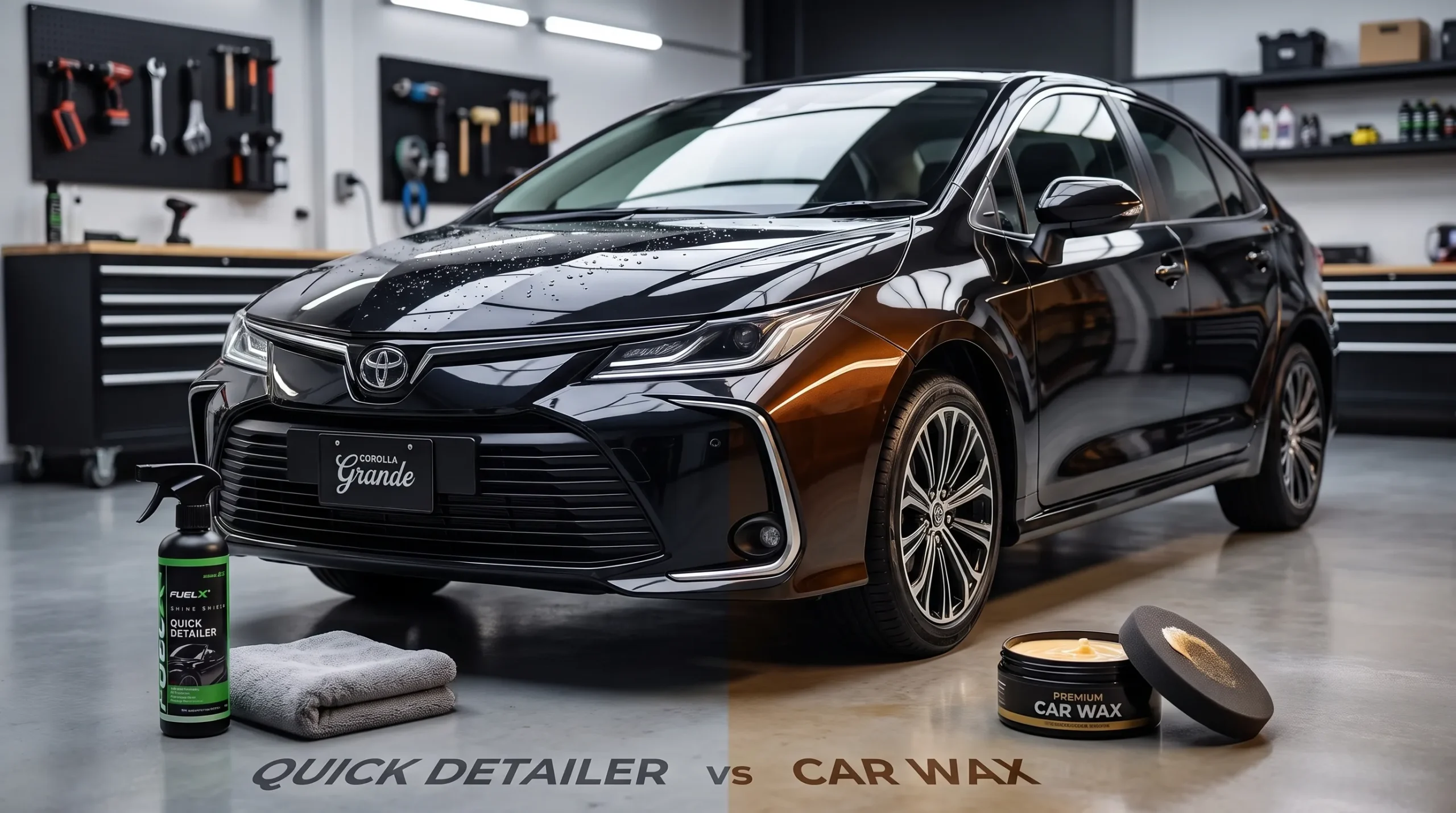 Quick detailer vs car wax comparison for car paint care